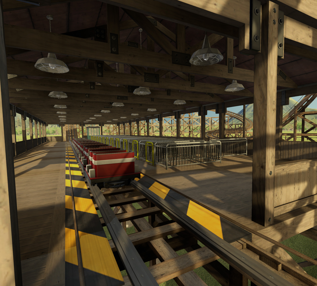 RollerCoaster Tycoon Wooden Coaster Station Outside